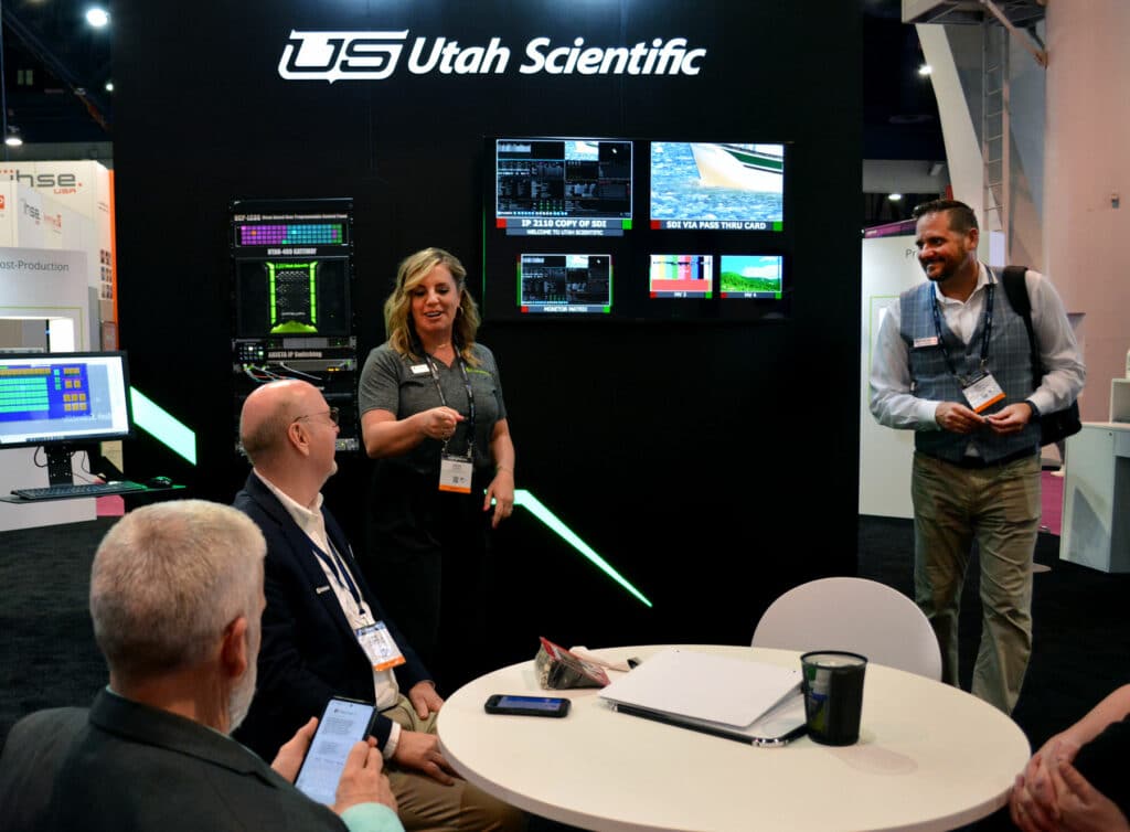 Some of the Utah Scientific team at NAB Show 2023
